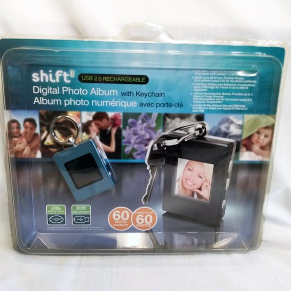 Shift3 Digital Photo Album with Keychain Digital Keychain-Blue-60 Pic. Capacity - Picture 3 of 9